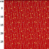 John Louden Metallic Star Strings 100% Cotton 110cm Wide Printed Fabric for Quilting, Sewing, Crafts, Dressmaking